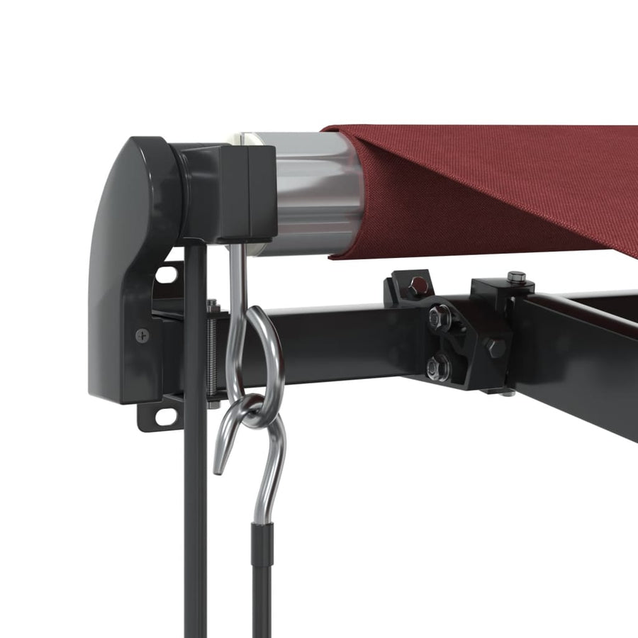 Luifel automatisch uittrekbaar met LED's 400x350 cm bordeaux