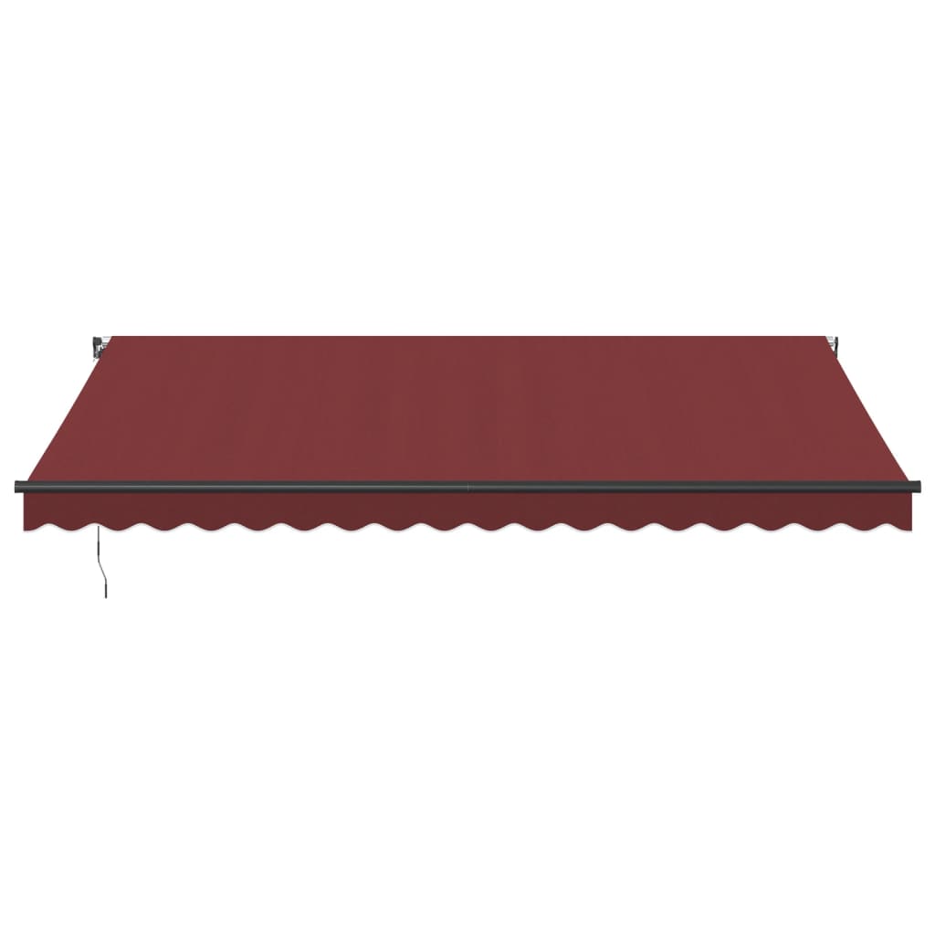 Luifel Handmatig Uittrekbaar Met Led's Bordeauxrood 450 x 350 cm