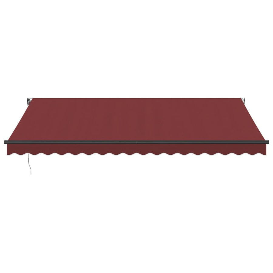Luifel Handmatig Uittrekbaar Met Led's Bordeauxrood 450 x 350 cm