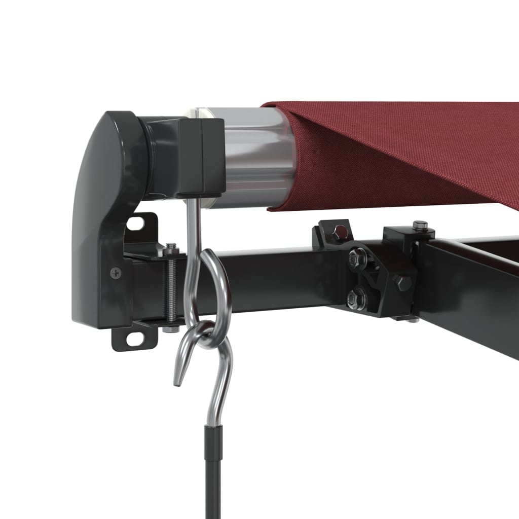 Luifel Handmatig Uittrekbaar Met Led's Bordeauxrood 450 x 350 cm