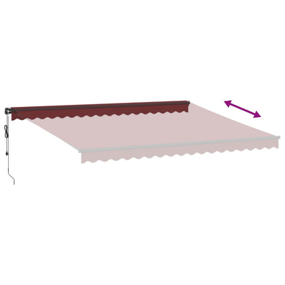 Luifel Automatisch Uittrekbaar Bordeauxrood 450 x 350 cm