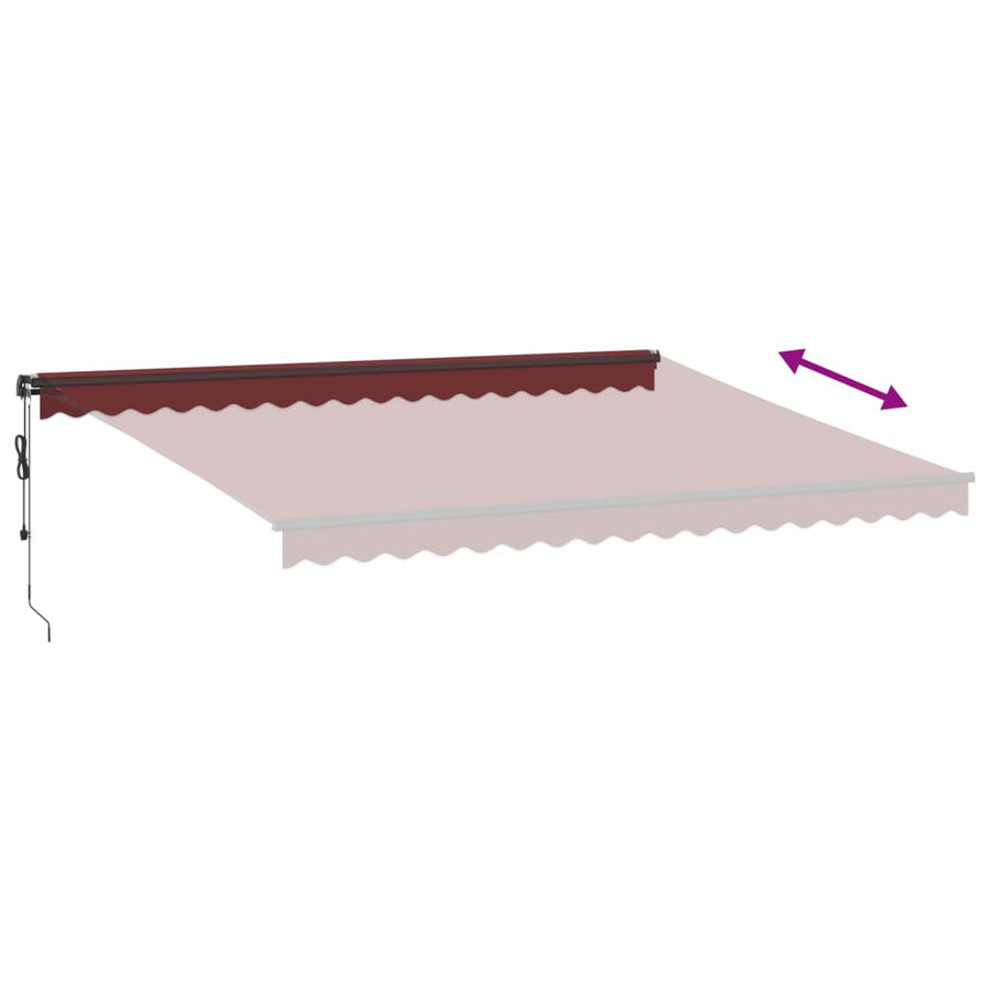 Luifel Automatisch Uittrekbaar Met Led's Bordeaux 450 x 350 cm