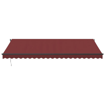 Luifel automatisch uittrekbaar 500x350 cm bordeauxrood