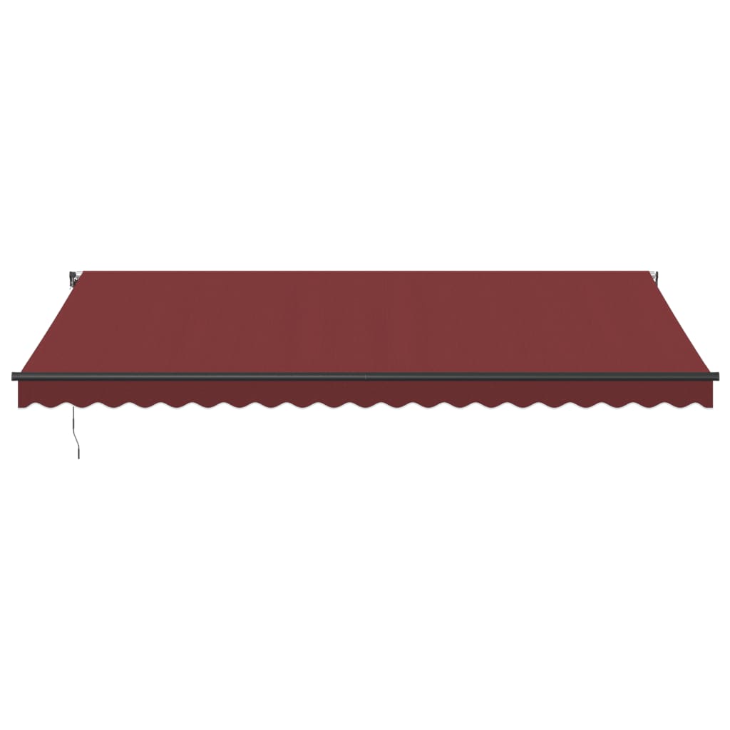 Luifel automatisch uittrekbaar met LED's 500x350 cm bordeaux