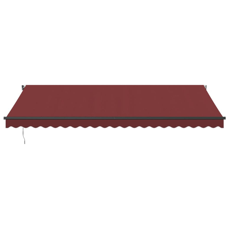 Luifel automatisch uittrekbaar met LED's 500x350 cm bordeaux