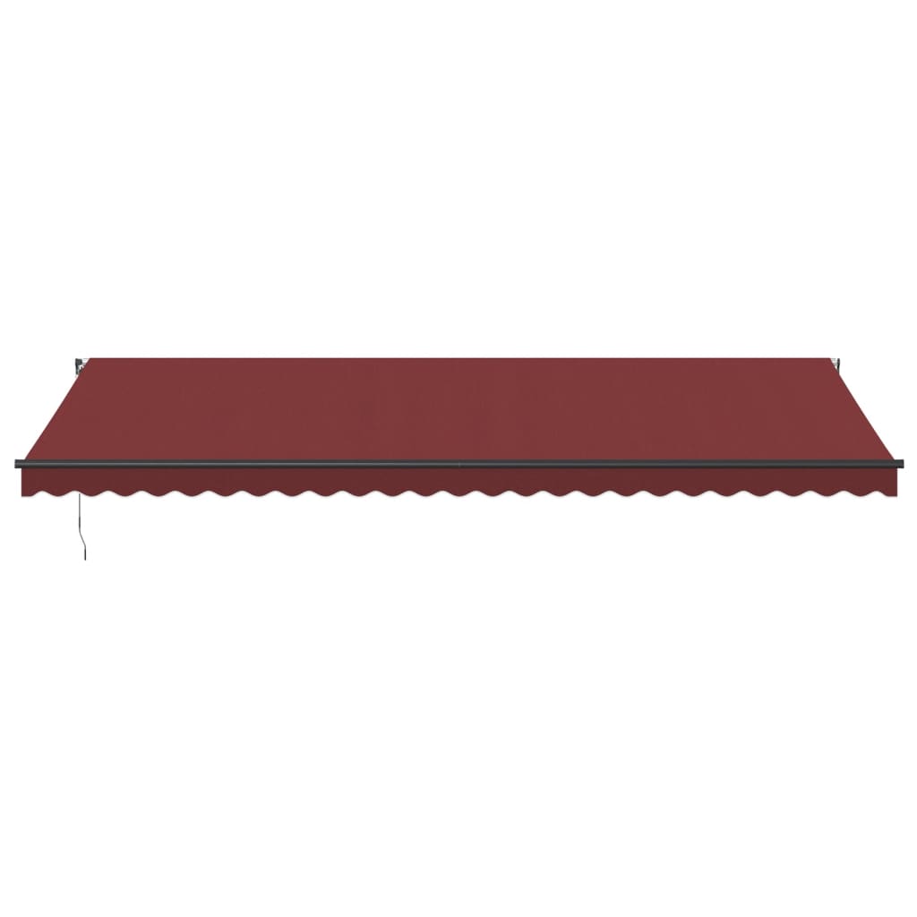 Luifel Handmatig Uittrekbaar Met Led's Bordeauxrood 600 x 350 cm