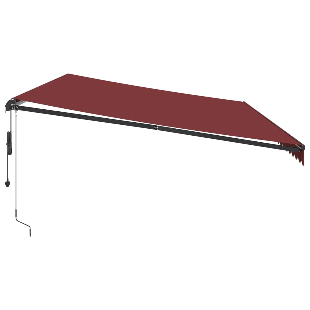 Luifel Automatisch Uittrekbaar Bordeauxrood 600 x 350 cm