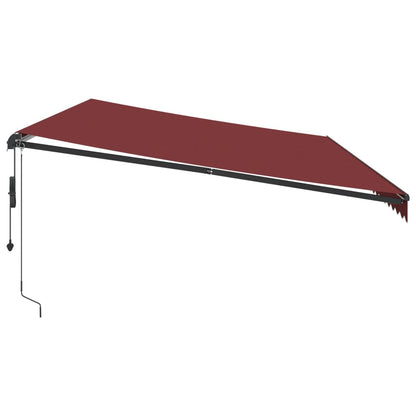 Luifel Automatisch Uittrekbaar Bordeauxrood 600 x 350 cm