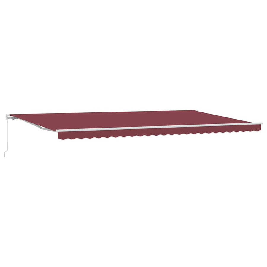 Luifel handmatig uittrekbaar 600x300 cm bordeauxrood