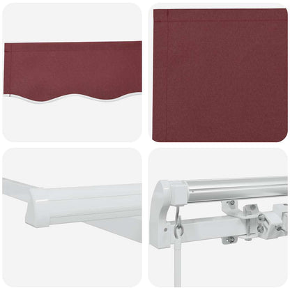 Luifel Handmatig Uittrekbaar 500X300 Cm Bordeauxrood
