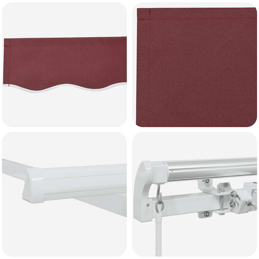 Luifel Handmatig Uittrekbaar 500X300 Cm Bordeauxrood