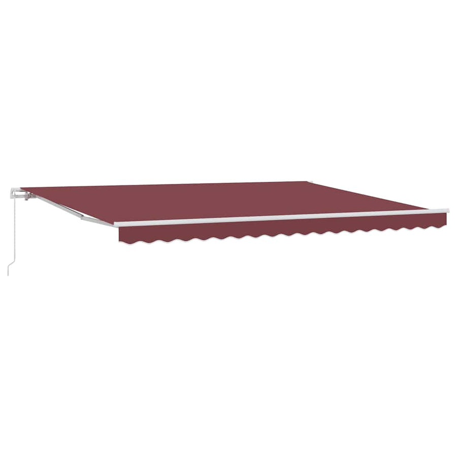 Luifel Handmatig Uittrekbaar 450X300 Cm Bordeauxrood