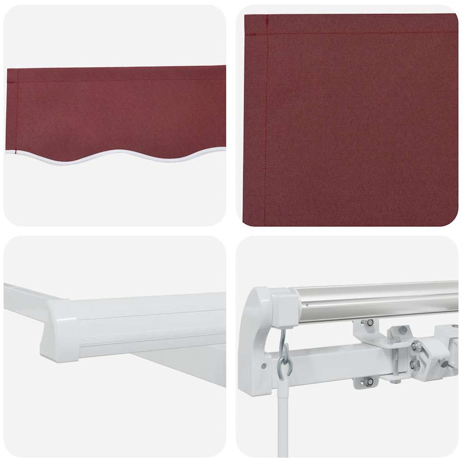 Luifel Handmatig Uittrekbaar 450X300 Cm Bordeauxrood