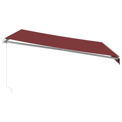 Luifel Handmatig Uittrekbaar 400X300 Cm Bordeauxrood