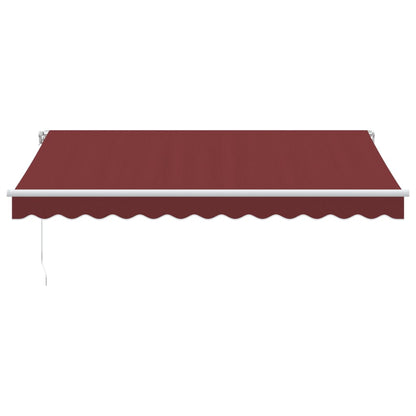 Luifel handmatig uittrekbaar 350x250 cm bordeauxrood