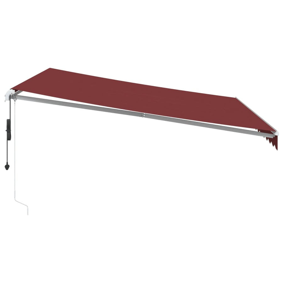 Luifel automatisch uittrekbaar 400x300 cm bordeauxrood