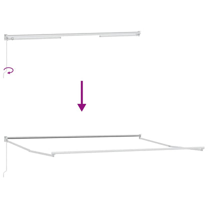 Luifel Handmatig Uittrekbaar 400X300 Cm Bordeauxrood 4 x 3 m
