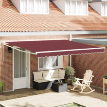 Luifel Handmatig Uittrekbaar 400X300 Cm Bordeauxrood 4 x 3 m