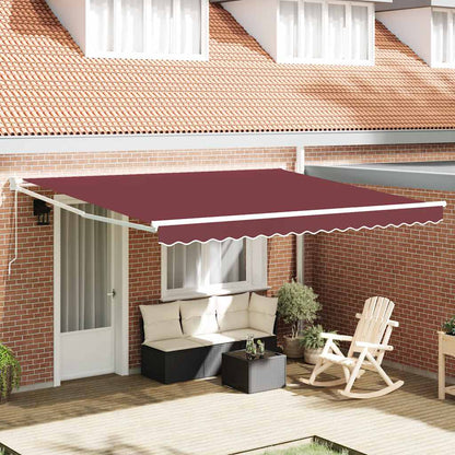 Luifel Handmatig Uittrekbaar 400X300 Cm Bordeauxrood 4 x 3 m