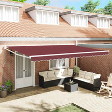 Luifel Handmatig Uittrekbaar 500X300 Cm Bordeauxrood 5 x 3 m