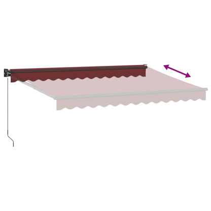 Luifel Handmatig Uittrekbaar 350X250 Cm Bordeauxrood
