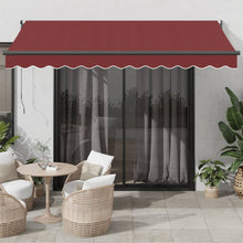 Luifel Handmatig Uittrekbaar 350X250 Cm Bordeauxrood