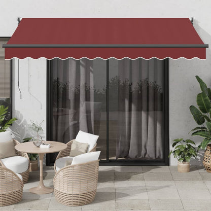 Luifel Handmatig Uittrekbaar 350X250 Cm Bordeauxrood
