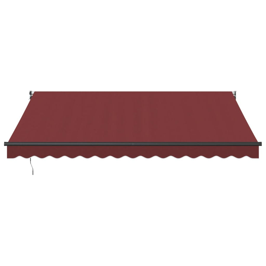 Luifel handmatig uittrekbaar 400x300 cm bordeauxrood