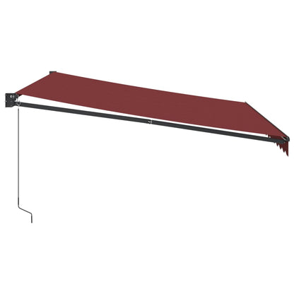 Luifel handmatig uittrekbaar 400x300 cm bordeauxrood