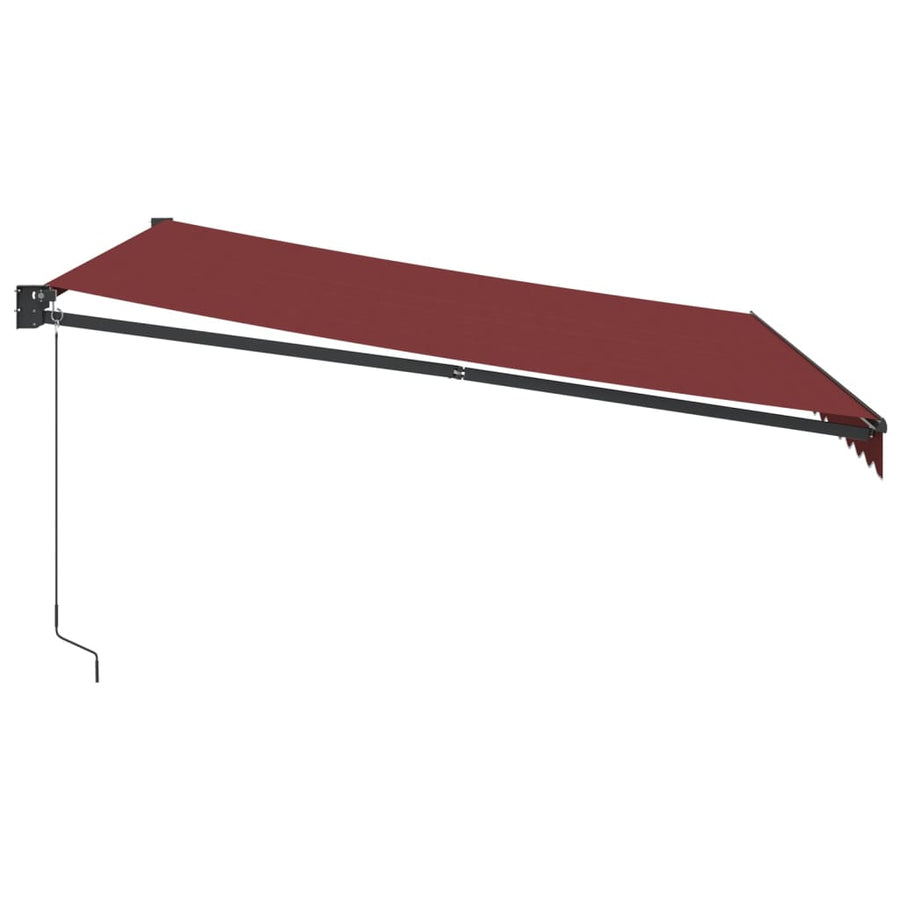 Luifel handmatig uittrekbaar 400x300 cm bordeauxrood