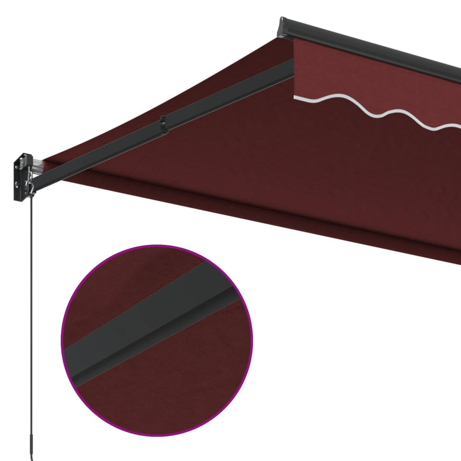 Luifel handmatig uittrekbaar 400x300 cm bordeauxrood