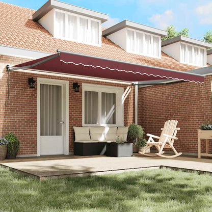 Luifel Handmatig Uittrekbaar 450X300 Cm Bordeauxrood 4.5 x 3 m