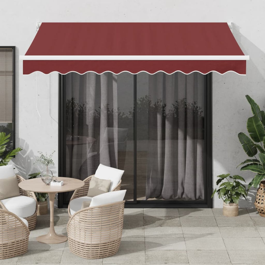 Luifel Automatisch Uittrekbaar 300X250 Cm Bordeauxrood 3 x 2.5 m