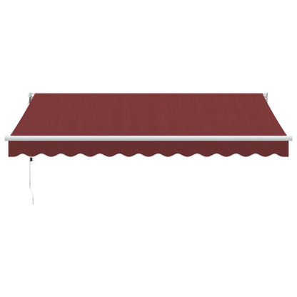 Luifel automatisch uittrekbaar 350x250 cm bordeauxrood