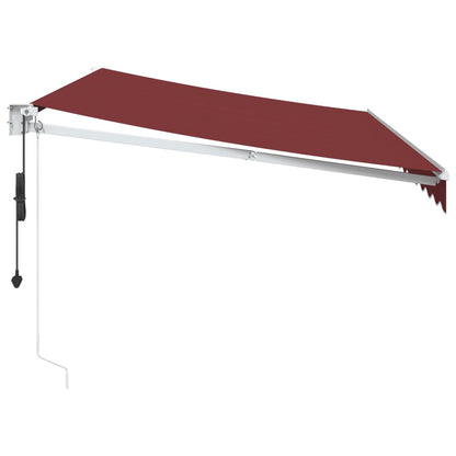 Luifel automatisch uittrekbaar 350x250 cm bordeauxrood