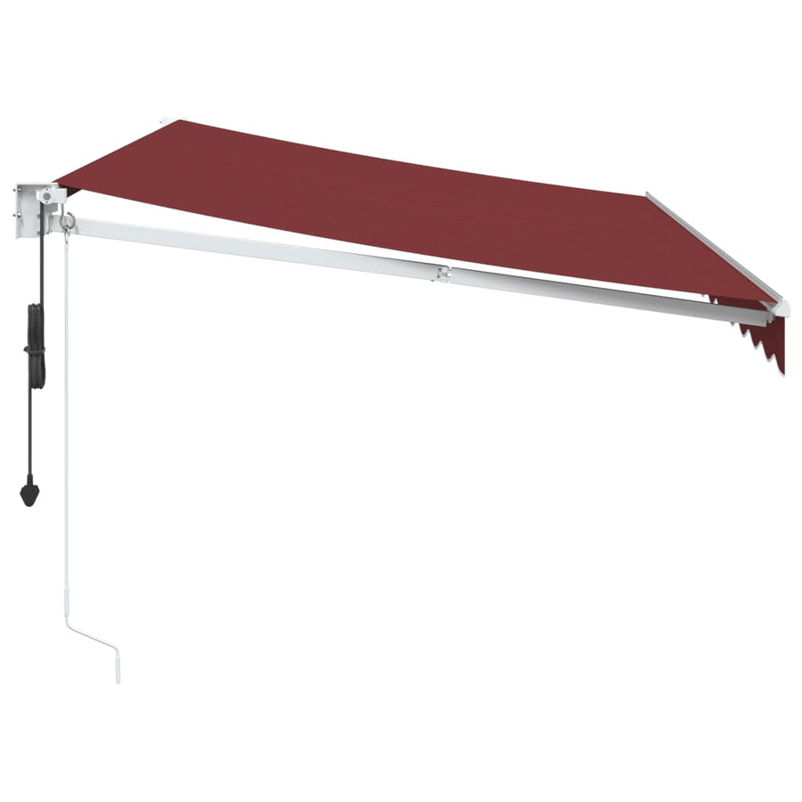 Luifel automatisch uittrekbaar 350x250 cm bordeauxrood
