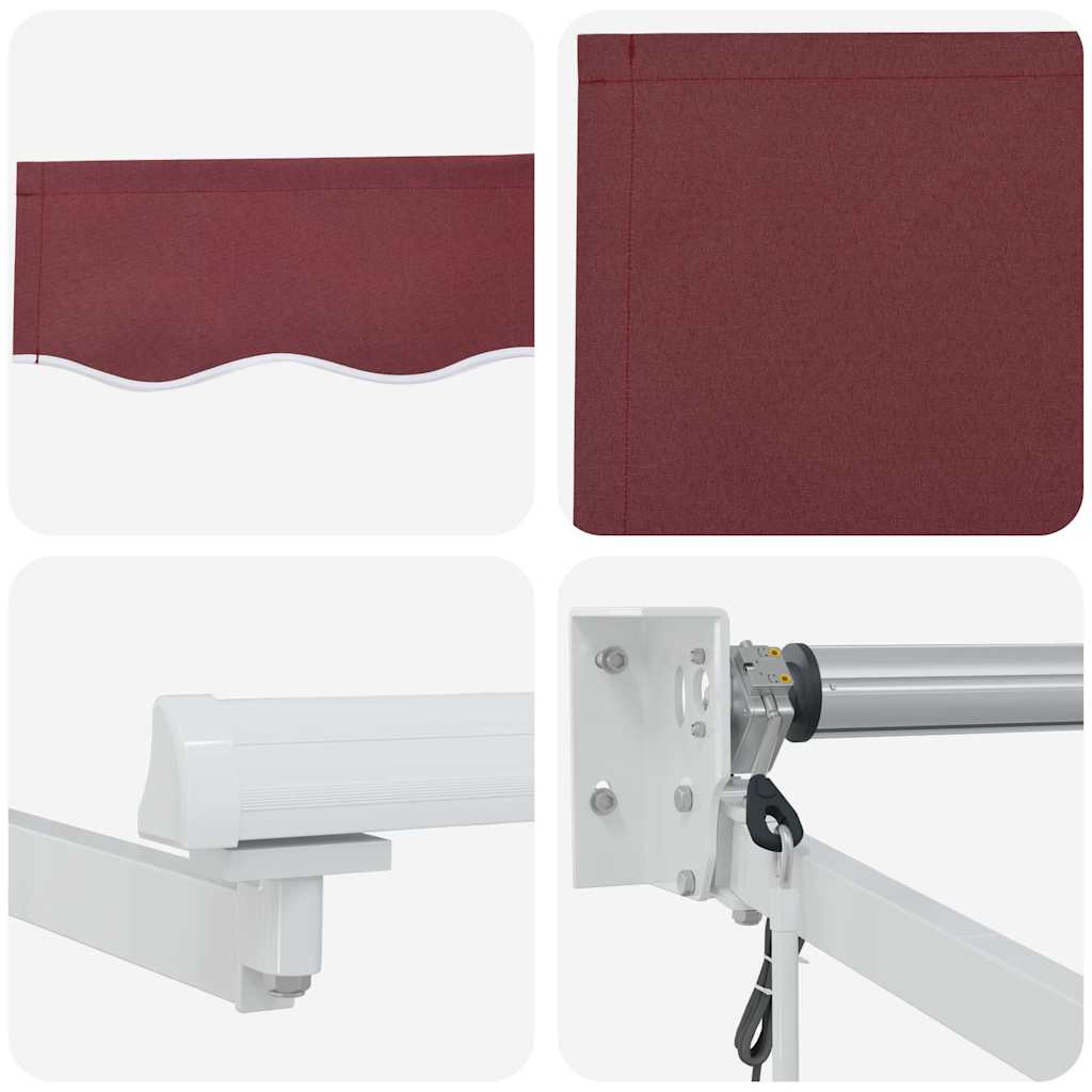 Luifel Automatisch Uittrekbaar 450X300 Cm Bordeauxrood 4.5 x 3 m