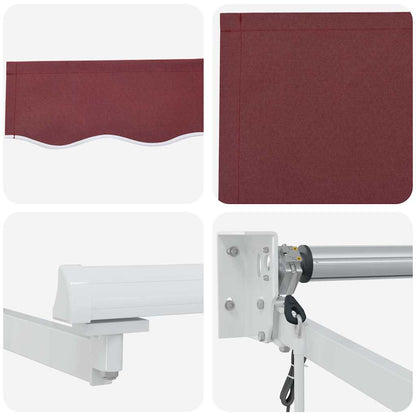 Luifel Automatisch Uittrekbaar 450X300 Cm Bordeauxrood 4.5 x 3 m