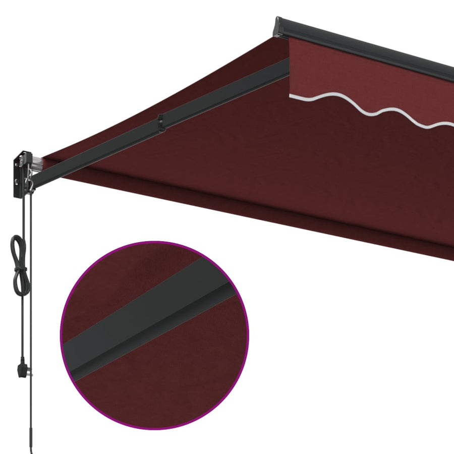 Luifel Automatisch Uittrekbaar 350 x 250 cm Bordeauxrood