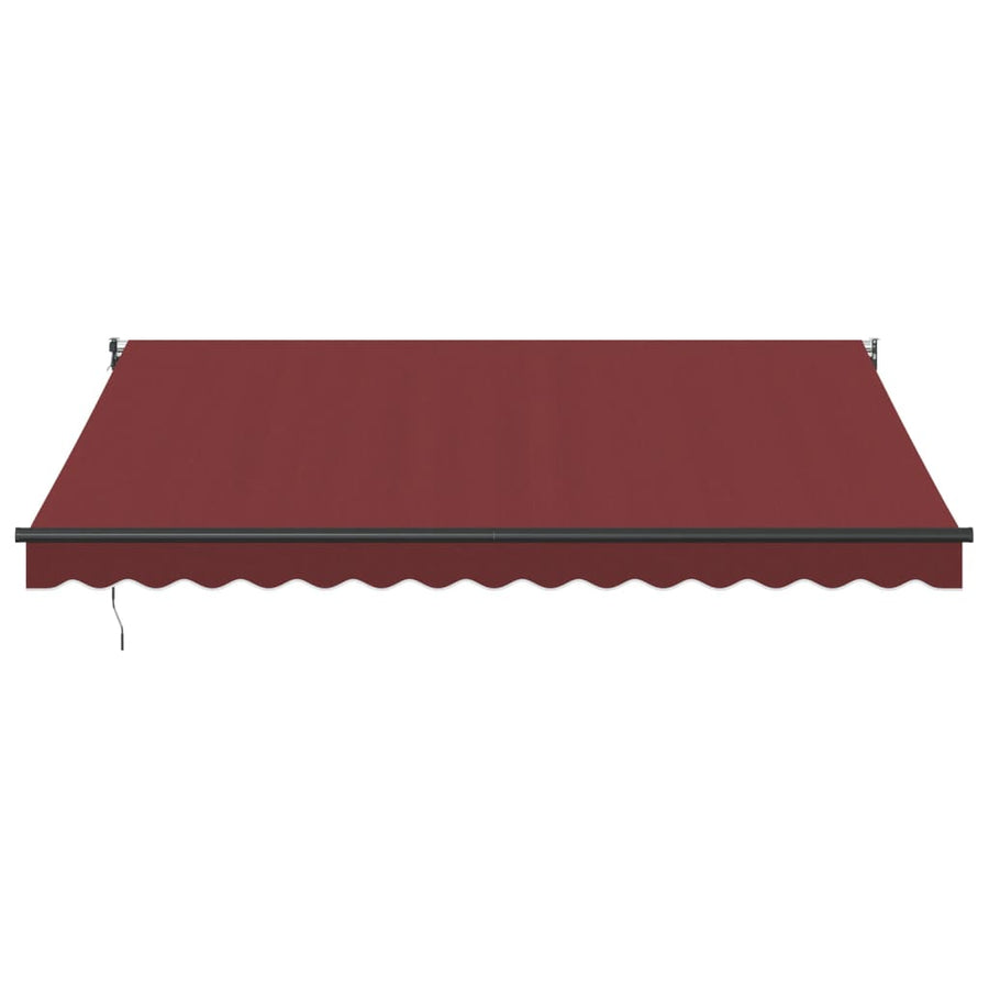 Luifel Automatisch Uittrekbaar 400X300 Cm Bordeauxrood Bordeaux (Lijst Antraciet) 4 x 3 m