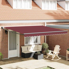 Luifel Automatisch Uittrekbaar 400X300 Cm Bordeauxrood Bordeaux (Lijst Antraciet) 4 x 3 m