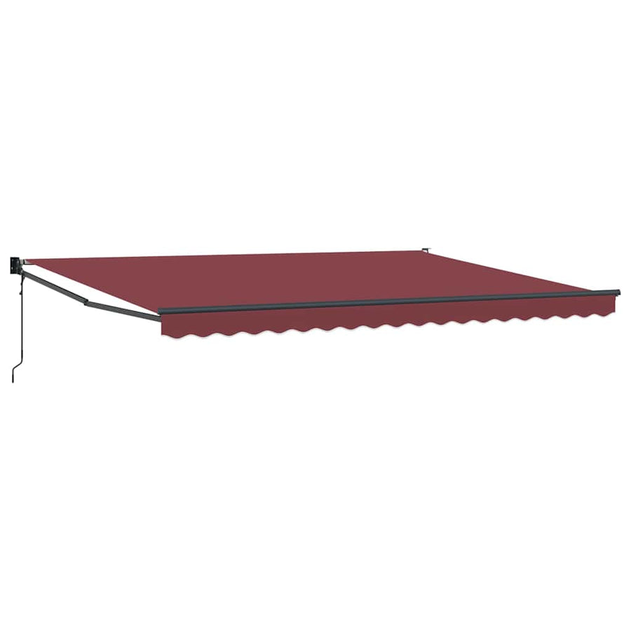 Luifel Automatisch Uittrekbaar 450X300 Cm Bordeauxrood Bordeaux (Lijst Antraciet) 4.5 x 3 m