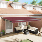 Retractable Awning 500x300 cm Bordeaux Red 5 x 3 m