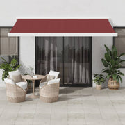 Luifel uittrekbaar 400x300 cm bordeauxrood