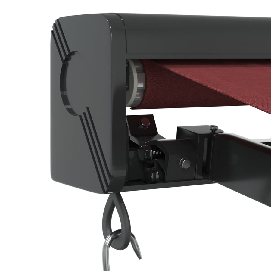 Luifel handmatig uittrekbaar 350x250 cm bordeauxrood