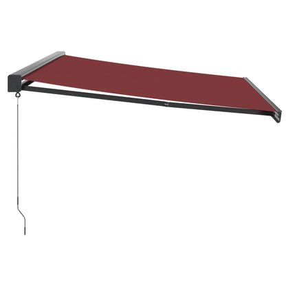 Luifel handmatig uittrekbaar 400x300 cm bordeauxrood