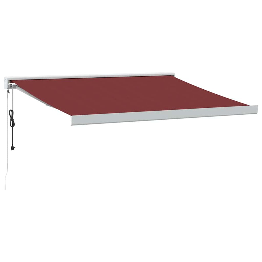 Luifel automatisch uittrekbaar 350x250 cm bordeauxrood