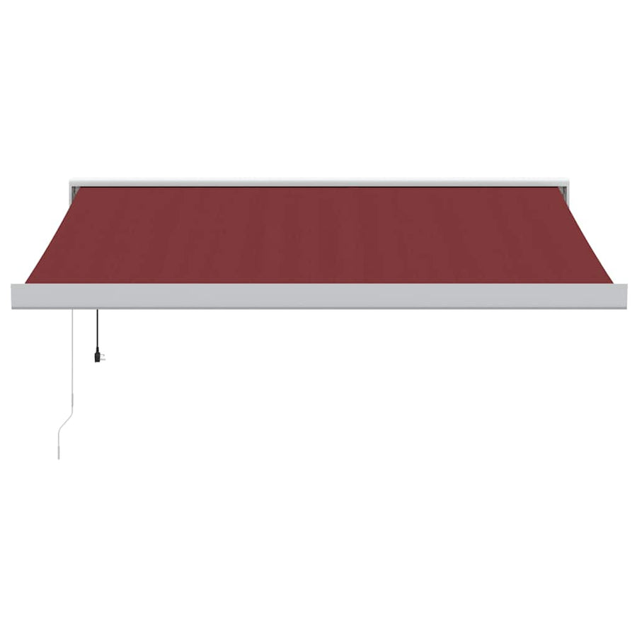 Luifel automatisch uittrekbaar 350x250 cm bordeauxrood