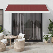 Awning automatic retractable 350x250 cm burgundy