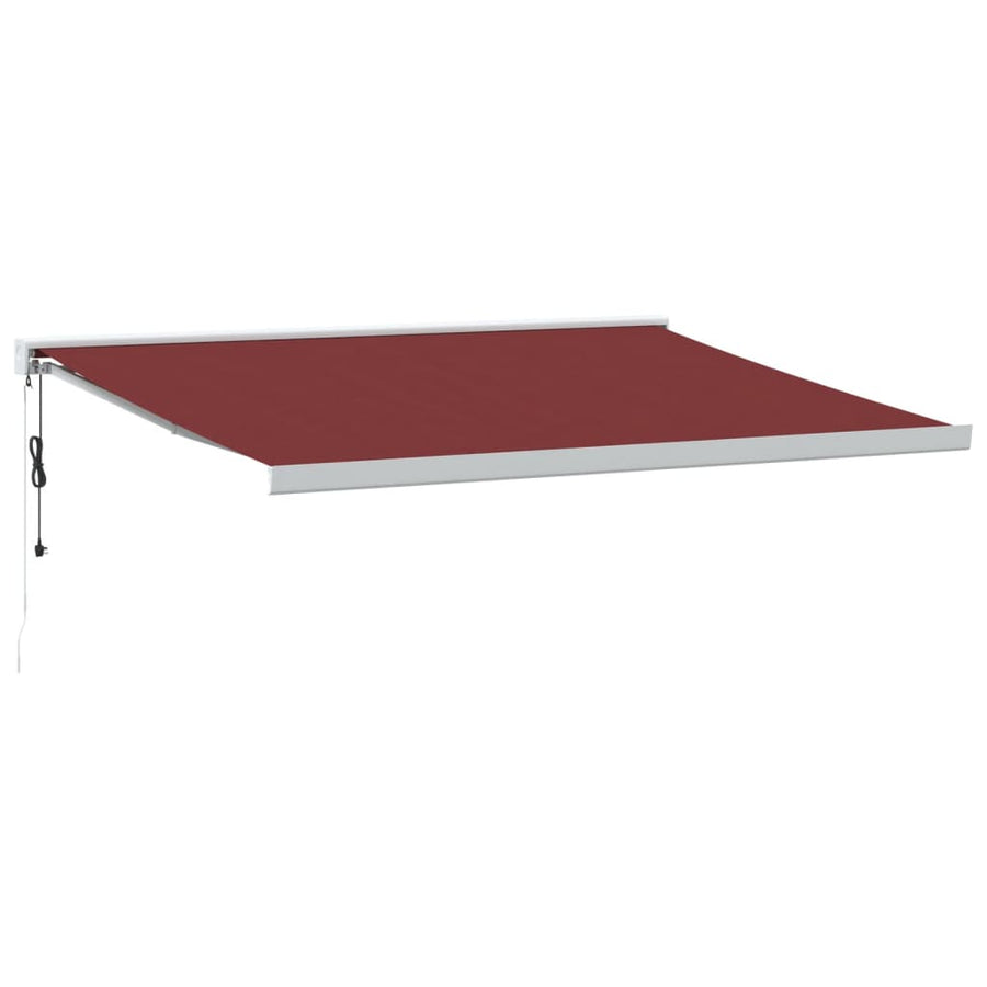 Luifel automatisch uittrekbaar 400x300 cm bordeauxrood